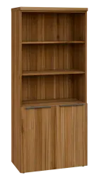 SIN 5 - 8DN3 kancelářská skříň, 2-dveřová/nika, 1820x800x400, ořech světlý